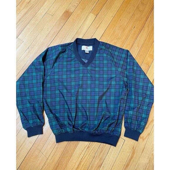 Vintage Thomas E Wilson Golf Windbreaker Pullover Jacket Mens M Tartan Plaid EUC - Picture 3 of 8